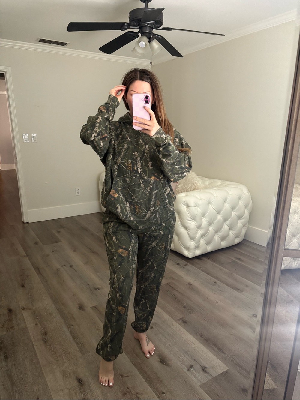 Camo Hoodie & Jogger Set - Green Camo Print